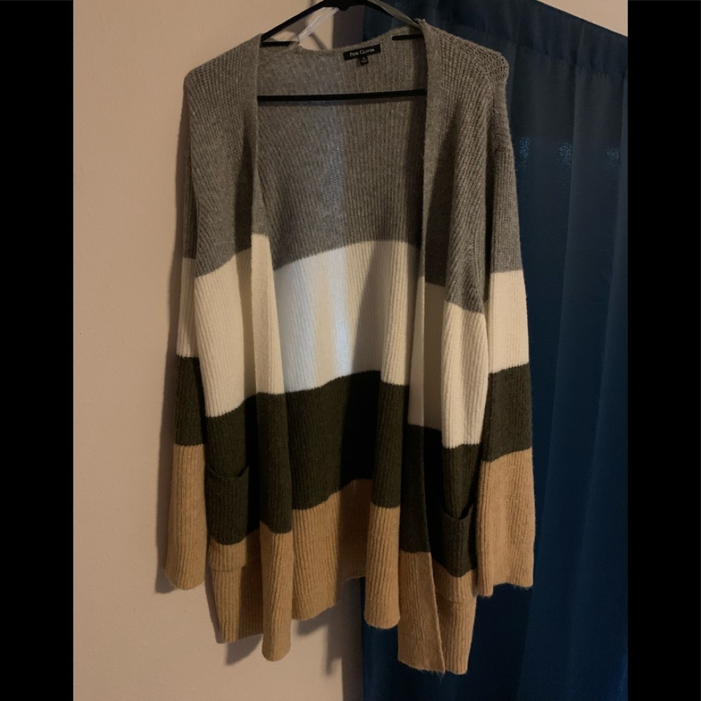 Women’s XL Esperanza Colorblock Open Cardigan